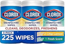 Clorox Disinfecting Cleaning Wipes for Spring Cleaning & Allergy Season, Bleach Free, Fresh Scent and Crisp Lemon, 75...
