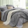 Bedsure Queen Comforter Set with Sheets - 7 Pieces Reversible Grey Bed in a Bag Queen, Eazy Care Queen Bedding Sets f...