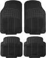 FH Group Automotive Floor Mats - Heavy-Duty Rubber, Universal Fit Full Set, Climaproof, Trimmable for Most Cars, Seda...
