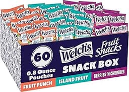 Welch's Fruit Snacks, Fruit Punch, Island Fruits & Berries 'N Cherries Snack Box, Gluten Free, 0.8oz Snack Packs (Pac...