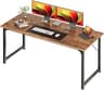 Huuger Computer Desk, 55 Inch Home Office Desk, Gaming Writing Work from Home Study Desk, Large Legroom, Sturdy Metal...