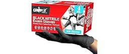 London Labs Black Nitrile Gloves Disposable Latex Free & Powder Free, 4 Mil Rubber Glove, Cleaning, Cooking, Mechanic...