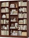 FACBOTALL Triple Wide Bookshelf, Large Bookshelf with 17 Display Shelves