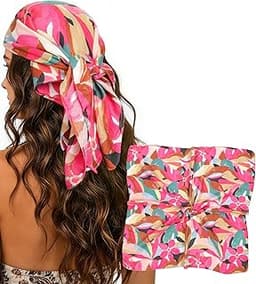 CHLINS 27.5" Square Head Scarf for Women,Soft Cotton Feel Bandana Neck Scarf Hair Wraps Accessory
