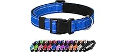 PenSeepet Reflective Dog Collar Padded with Soft Neoprene Breathable Quick Release Basic Dog Collars for Medium Dogs ...