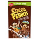 Cocoa PEBBLES Cereal, Chocolatey Kids Crunch, Gluten Free Sweetened Rice Crunch, 19.5 oz Family Size Cereal Box