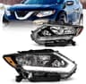 Headlight Assembly for 2014 2015 2016 Nissan Rogue Clear Lens Black Housing with Amber Reflector Headlamp Replacement...
