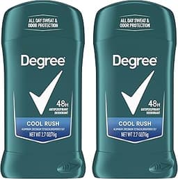 Degree Men Original Antiperspirant Deodorant Cool Rush Twin Pack 48-Hour Sweat & Odor Protection Antiperspirant For M...