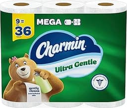 Charmin Ultra Gentle Toilet Paper, 9 Mega Rolls, 231 Sheets Per Roll