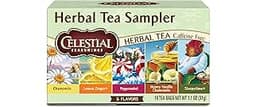 Celestial Seasonings Herbal Tea Sampler Variety Pack, Caffeine Free, 18 Tea Bags Box