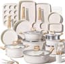CAROTE 44pcs Pots and Pans, Nonstick Cookware Sets with Bakeware | Induction Cooking Set with Kitchen Knife Set & Egg...