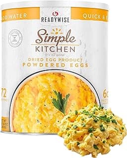 READYWISE - Simple Kitchen, Powdered Eggs, 72 Servings, Emergency Supply, Dehydrated Food, Baking Supplies, Camping M...