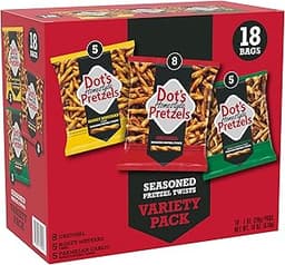 Dot's Homestyle Pretzels Variety Pack, Original, Honey Mustard, and Parmesan Garlic Twist Snack, 1oz Individually Siz...