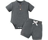 Jecson Newborn Boy Clothes Baby Boy Outfits Set Baby Boy Summer Clothes Soft Cotton Short Sleeve Top and Shorts for 0...