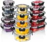 Razab 30 PC Glass Food Storage Containers with Lids - Reusable Glass Meal Prep Containers for Lunch and Leftovers - A...