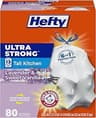 Hefty Ultra Strong 13 Gallon Trash Bags, Tall Kitchen Trash Bags 13 Gallon Size, Drawstring Closure, Continuous Odor ...