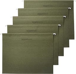 Amazon Basics Hanging File Folders with Adjustable Tabs, Sturdy Expandable Document Organizer, Letter Size 8.5x11 inc...