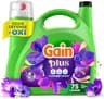 Gain Plus Liquid Laundry Detergent, Cleaner, Fresher, Now with Oxi, Moonlight Breeze Scent, 99 fl oz, 75 Loads