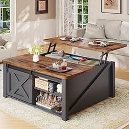 SEDETA 31.5" Lift Top Coffee Table with Storage, Square Coffee Tables for Living Room, Farmhouse Coffee Table with La...