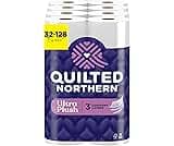 Quilted Northern Ultra Plush Toilet Paper, 32 Mega Rolls = 128 Regular Rolls, 3X Thicker*, 3 Ply Soft Toilet Tissue