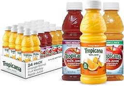 Tropicana 100% Juice 3-flavor Classic Variety Pack,10 Fl Oz (Pack of 24)