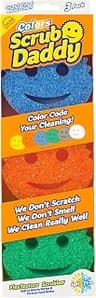 Scrub Daddy Colors Kitchen Sponges - Scratch-Free Dishwashing Sponges & Sponge for Kitchen Sink, Bathroom & Household...