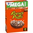 REESE'S PUFFS Chocolatey Peanut Butter Cereal, Kids Breakfast Cereal, Mega Size, 29 oz