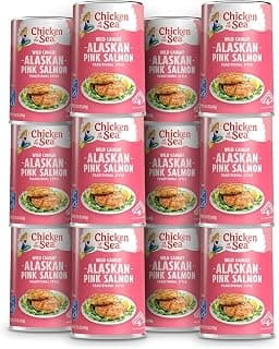 Chicken of the Sea Traditional Style Alaskan Pink Canned Salmon, 14.75 Ounce Cans, 12-Count – High Protein Lean Wild ...