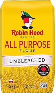 Robin Hood Flour, Unbleached All Purpose Flour, Made with 100% Canadian Wheat, 2.5 kg