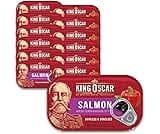 King Oscar Premium Salmon in Olive Oil, Mediterranean Style, 4.05-Ounce Cans (Pack of 12, Packaging May Vary), Skinle...