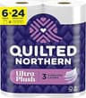 Quilted Northern Ultra Plush Toilet Paper, 6 Mega Rolls = 24 Regular Rolls, 3X Thicker*, 3 Ply Soft Toilet Tissue | 3...
