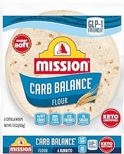 Mission Carb Balance Flour Tortillas, Burrito Size, 6 Count