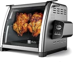 Ronco Showtime Large Capacity Rotisserie & BBQ Oven Modern Edition, Simple Switch Controls, Silicone Door Tie, Perfec...