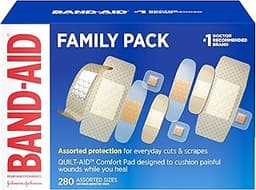 BAND-AID Brand Adhesive Bandages Family Variety Pack, Sheer & Clear Flexible Sterile Individually Wrapped Strips & Sp...