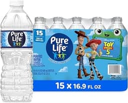 Pure Life Purified Bottled Water, 15 Pack - Still Drinking Water Enhanced with Minerals for a Crisp Taste - 16.9 Fl O...