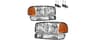 ROADEAL Headlights for 1999-2007 GMC Sierra 1500 2500 3500 | Halogen Headlamp Replacement W/Bulbs for 2000-2006 GMC Y...
