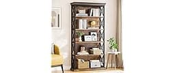 Tribesigns 6-Tier Bookcase, 71 Inches Industrial Bookshelves and Bookcases, Floor Standing 5 Shelf Display Storage Sh...