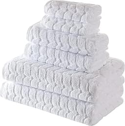 BAGNO MILANO Certified Organic Turkish Cotton Bath Towels, Luxury Jacquard Absorbent, Ultra Soft-Plush Organic Towel ...
