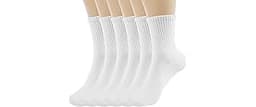 BomKinta Women Casual Calf Socks - Cute Cotton Crew Socks - Soft Above Ankle Sock Gifts 6 Pairs Size 5-10
