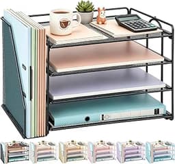 gianotter 4-Tier Paper Organizer With Magazine Holder, Desk Organizers and Accessories, Desk Accessories & Workspace ...