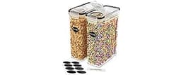 Cereal Containers Storage 2 Pack 135 fl. oz Cereal Dispenser Countertop, Airtight Food Storage Containers for Pantry ...