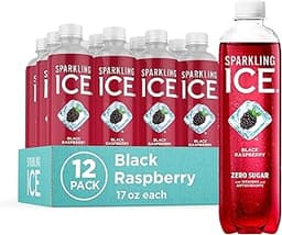 Sparkling Ice, Black Raspberry Sparkling Water, Zero Sugar Flavored Water, with Vitamins and Antioxidants, Low Calori...
