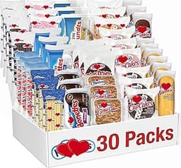 Partypom Assorted Cakes Individually Wrapped, 30 Count Single Cake Snacks Assortment, Mini Cakes Variety Pack, Assort...