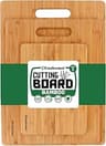 Freshware Bamboo Cutting Board Set of 3, Wooden Cutting Boards for Kitchen, Knife Friendly Food Grade Chopping Board,...