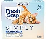 Fresh Step Advanced Simply Unscented Multi Cat Clumping Cat Litter, Low Dust, Odor Control with Activated Charcoal Te...