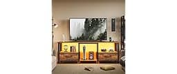 Homiflex TV Stand for 65 Inch TV, LED Entertainment Center with Fabric Drawers and Power Outlets, Modern Industrial T...