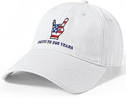 Moyel United States 250th Anniversary Celebration Hat, Low Profile Patriotic Cap Adjustable Baseball Cap for Men Women