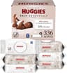 Huggies Skin Essentials Baby Wipes, Hypoallergenic, 99% Water, 6 Flip Top Packs (336 Wipes Total)