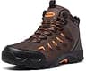 SHULOOK Men's Waterproof Hiking Boots Non-Slip Lightweight Mid Top Ankle Boot Breathable Hiker Trekking Shoes