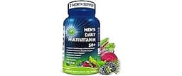 Men's Daily Multivitamin 50 Plus - Vegan Methylated Multivitamin for Men 50 and Over - Saw Palmetto, Biotin, Organic ...